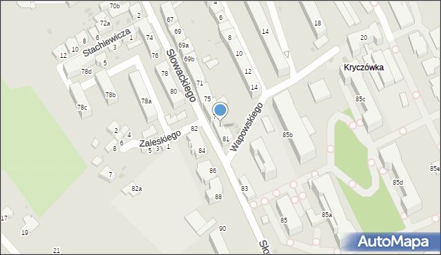 Przemyśl, Słowackiego Juliusza, 79, mapa Przemyśla