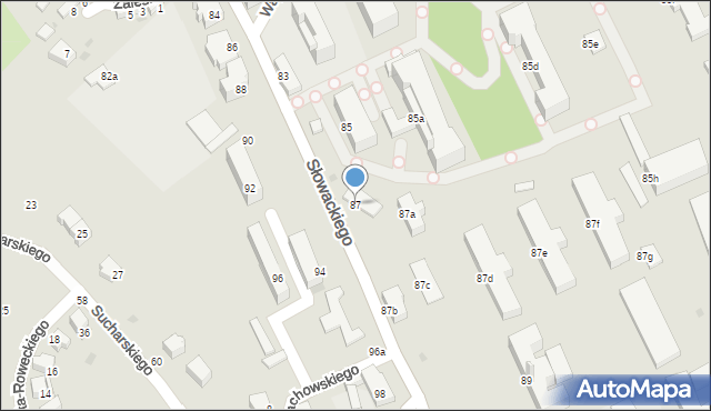 Przemyśl, Słowackiego Juliusza, 87, mapa Przemyśla