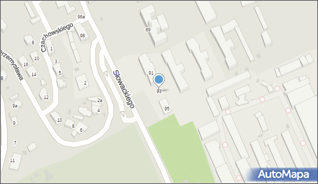 Przemyśl, Słowackiego Juliusza, 93, mapa Przemyśla