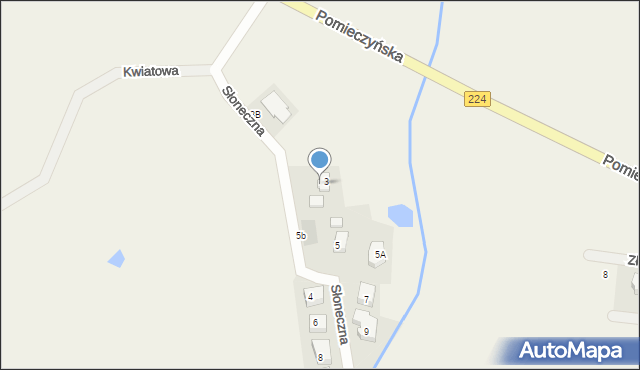 Przodkowo, Słoneczna, 3D, mapa Przodkowo