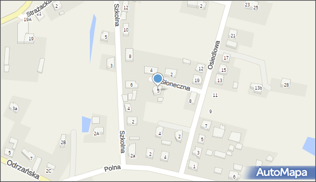 Przyborów, Słoneczna, 5, mapa Przyborów