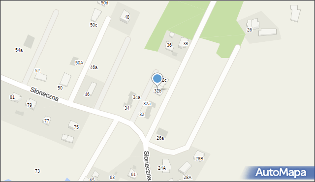 Przyjaźń, Słoneczna, 32b, mapa Przyjaźń