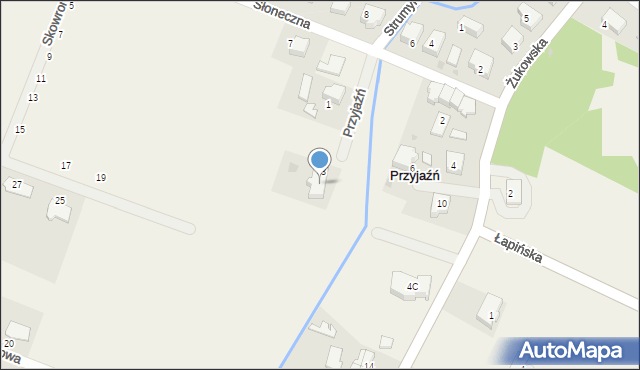 Przyjaźń, Słoneczna, 5, mapa Przyjaźń