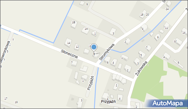 Przyjaźń, Słoneczna, 8, mapa Przyjaźń