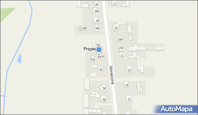 Przykona, Słoneczna, 52, mapa Przykona