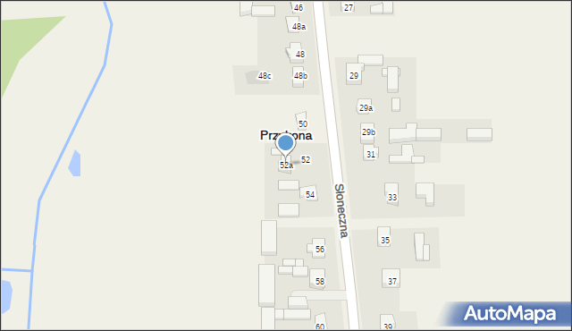 Przykona, Słoneczna, 52a, mapa Przykona