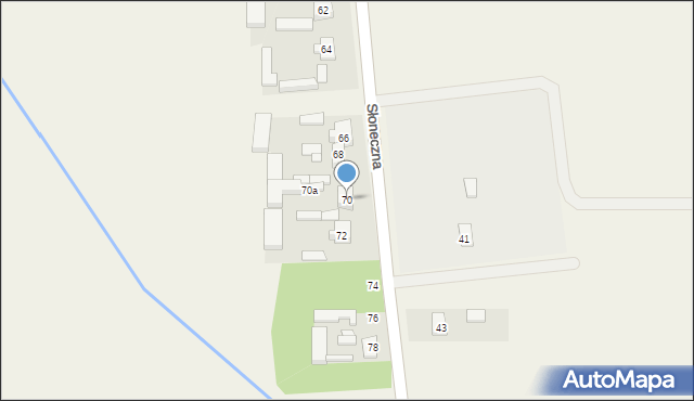 Przykona, Słoneczna, 70, mapa Przykona