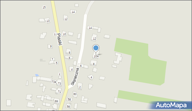 Przyrów, Słoneczna, 10B, mapa Przyrów