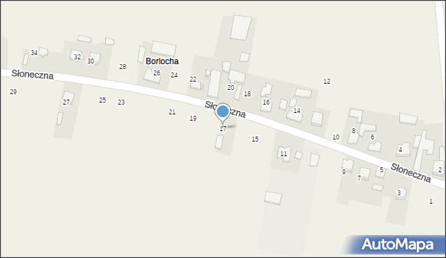 Przystajń, Słoneczna, 17, mapa Przystajń