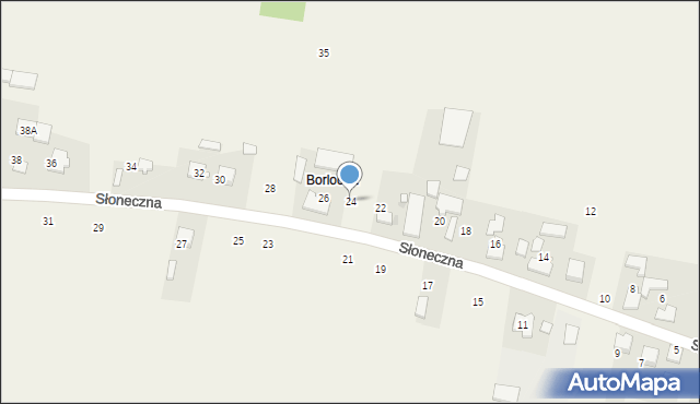 Przystajń, Słoneczna, 24, mapa Przystajń