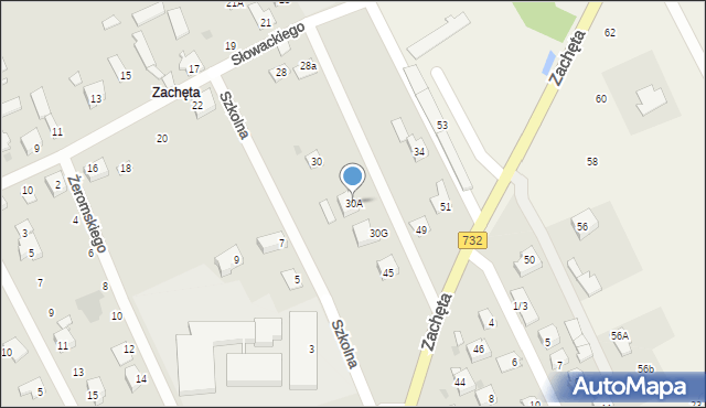 Przytyk, Słowackiego Juliusza, 30A, mapa Przytyk