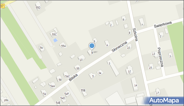 Pustelnik, Słoneczna, 8, mapa Pustelnik