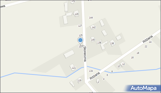 Pustkowie Lgockie, Słoneczna, 123, mapa Pustkowie Lgockie