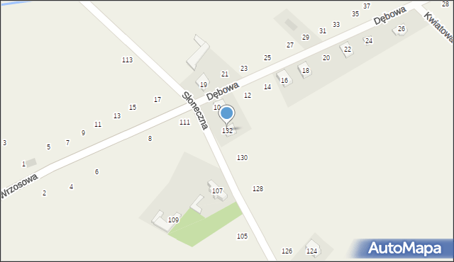 Pustkowie Lgockie, Słoneczna, 132, mapa Pustkowie Lgockie