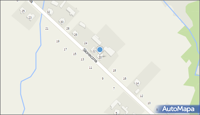 Pustkowie Lgockie, Słoneczna, 20, mapa Pustkowie Lgockie