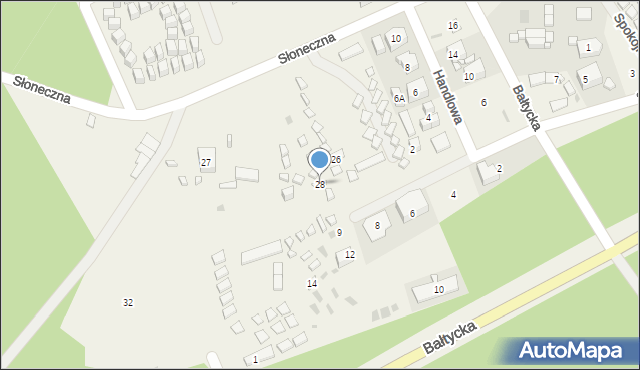 Pustkowo, Słoneczna, 28, mapa Pustkowo