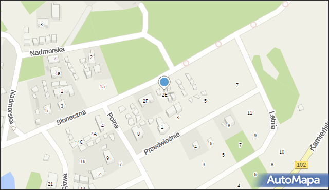 Pustkowo, Słoneczna, 2E, mapa Pustkowo