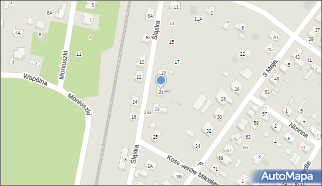 Puszczykowo, Śląska, 21, mapa Puszczykowo