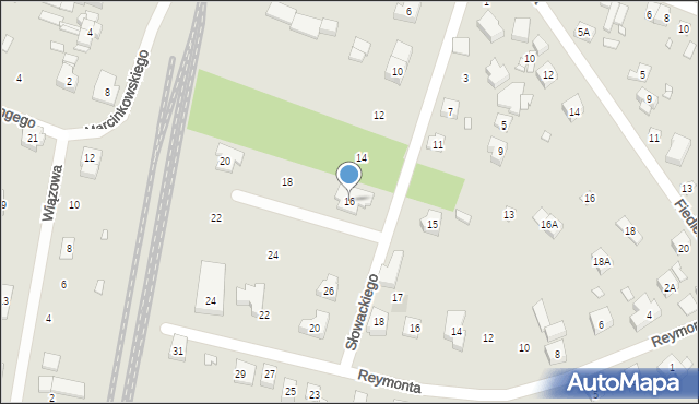 Puszczykowo, Słowackiego Juliusza, 16, mapa Puszczykowo