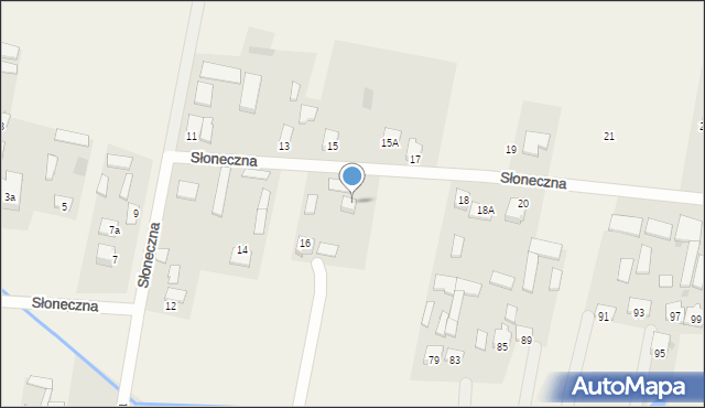 Puznówka, Słoneczna, 16a, mapa Puznówka