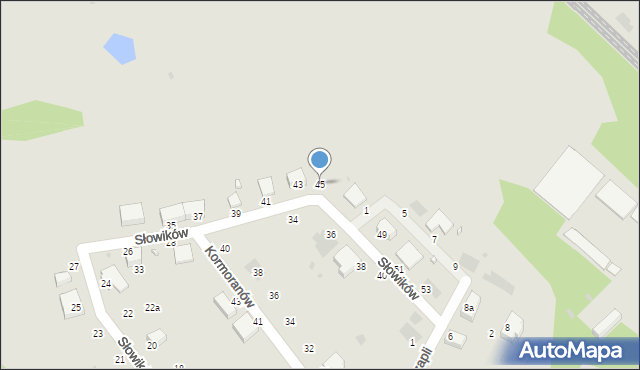 Pyskowice, Słowików, 45, mapa Pyskowice