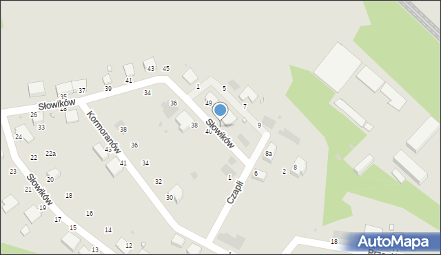 Pyskowice, Słowików, 51, mapa Pyskowice