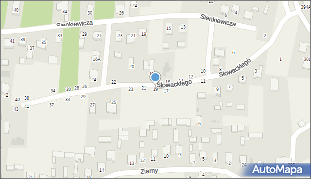 Pysznica, Słowackiego Juliusza, 19, mapa Pysznica