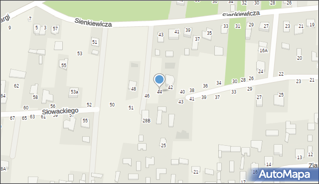 Pysznica, Słowackiego Juliusza, 44, mapa Pysznica