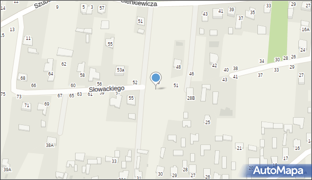Pysznica, Słowackiego Juliusza, 53, mapa Pysznica