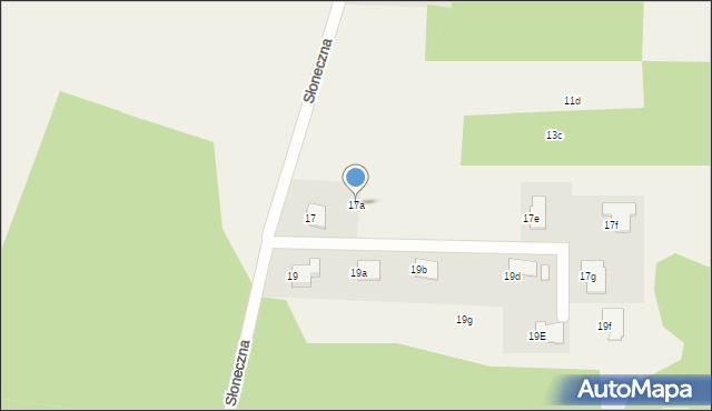 Racibory, Słoneczna, 17a, mapa Racibory
