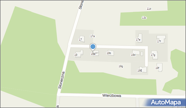 Racibory, Słoneczna, 19a, mapa Racibory