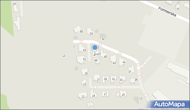 Radom, Sławna, 47, mapa Radomia