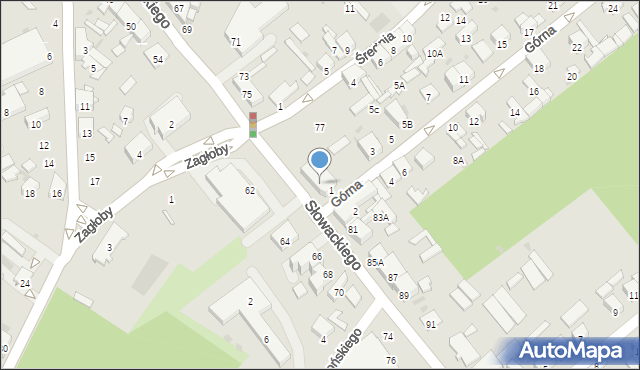 Radom, Słowackiego Juliusza, 79, mapa Radomia