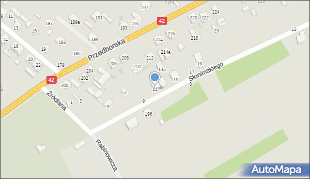 Radomsko, Słonimskiego Antoniego, 11, mapa Radomsko