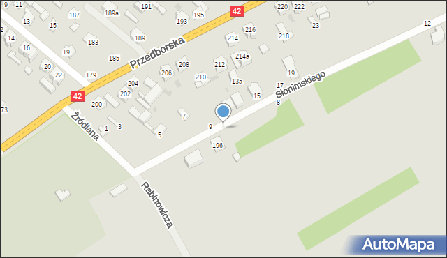 Radomsko, Słonimskiego Antoniego, 2, mapa Radomsko