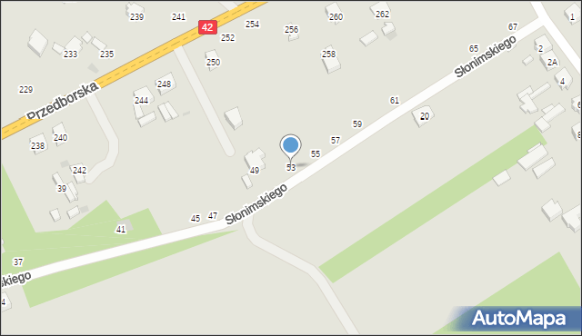 Radomsko, Słonimskiego Antoniego, 53, mapa Radomsko