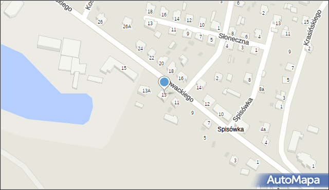 Radymno, Słowackiego Juliusza, 13, mapa Radymno