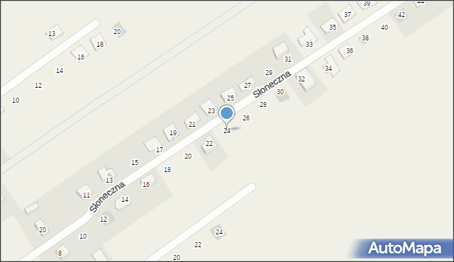 Radzewo, Słoneczna, 24, mapa Radzewo