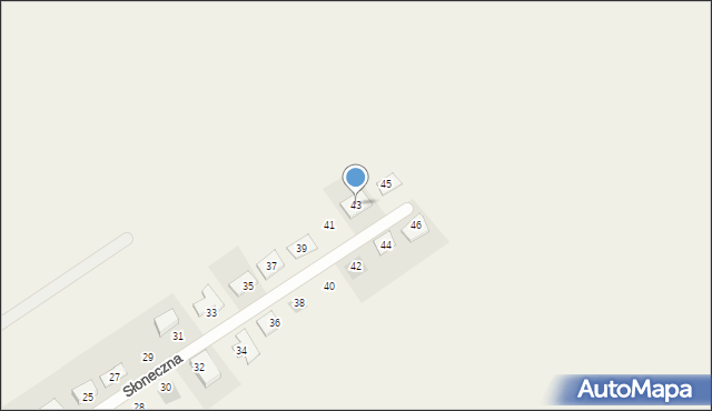 Radzewo, Słoneczna, 43, mapa Radzewo