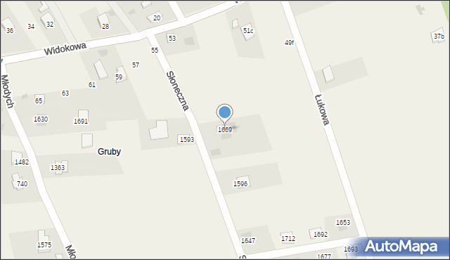 Radziechowy, Słoneczna, 1669, mapa Radziechowy