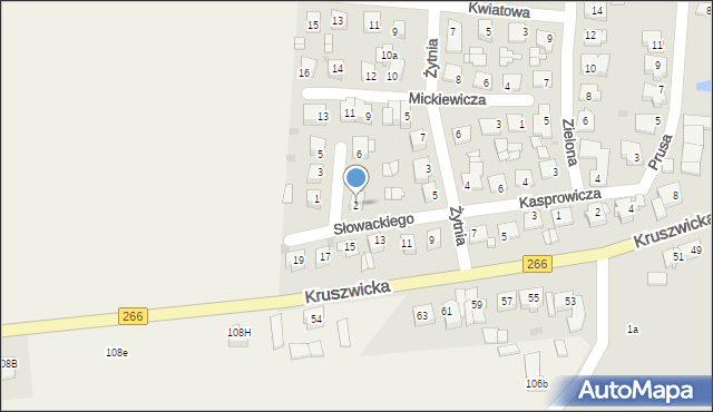 Radziejów, Słowackiego Juliusza, 2, mapa Radziejów