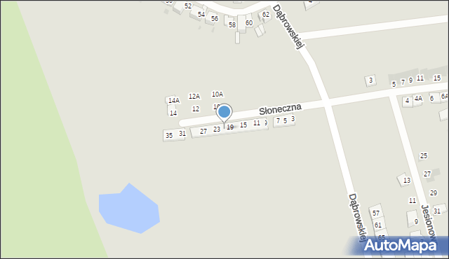 Radzionków, Słoneczna, 21, mapa Radzionków