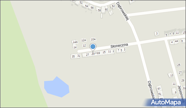 Radzionków, Słoneczna, 23, mapa Radzionków