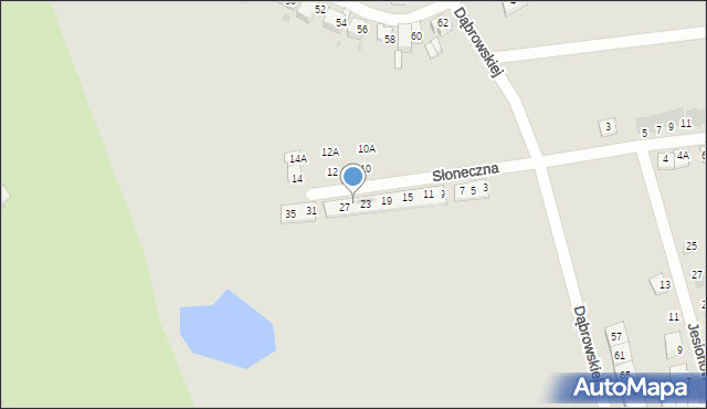 Radzionków, Słoneczna, 25, mapa Radzionków