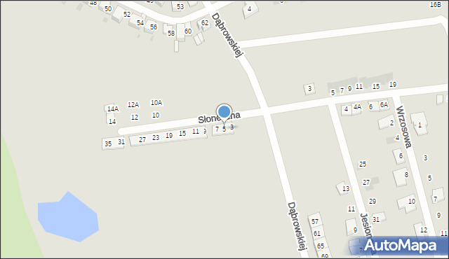 Radzionków, Słoneczna, 5, mapa Radzionków