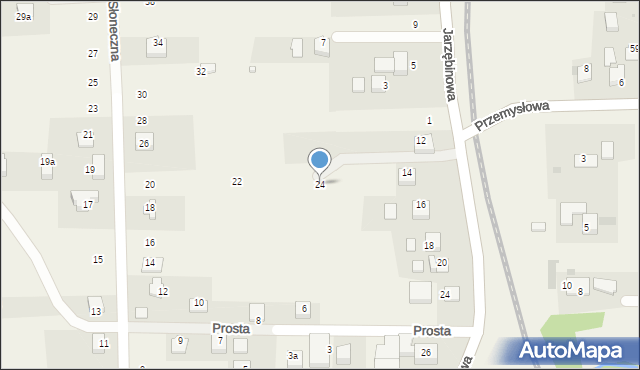 Radziszów, Słoneczna, 24, mapa Radziszów