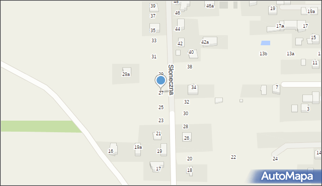 Radziszów, Słoneczna, 27, mapa Radziszów