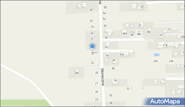 Radziszów, Słoneczna, 33, mapa Radziszów