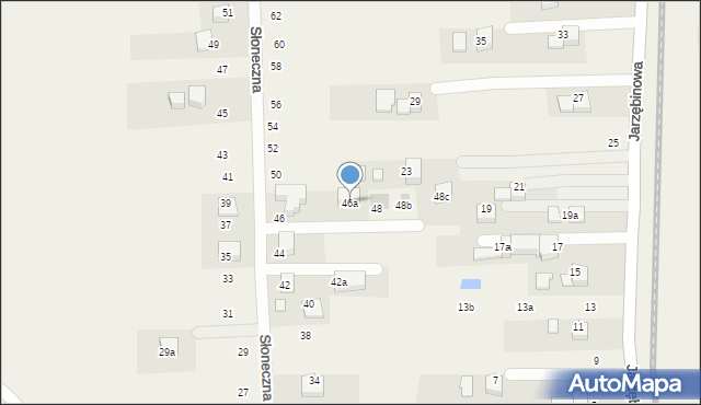 Radziszów, Słoneczna, 46a, mapa Radziszów