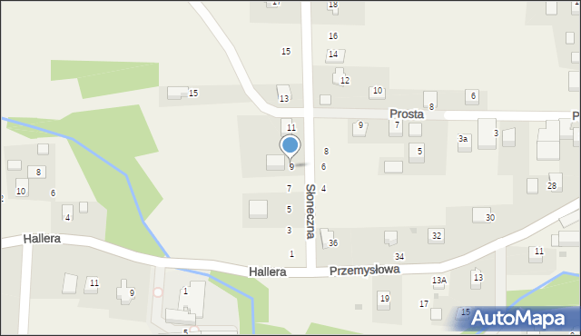 Radziszów, Słoneczna, 9, mapa Radziszów